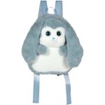 Fluffy bag - gipsy toys - sac � dos en peluche - lapin bleu et blanc 30 cm