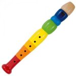 Fl�te de 20 cm en bois multicolore