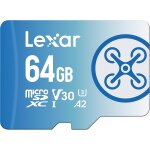 Fly carte micro sd 64 go, carte microsdxc uhs - i, jusqu' 160 mo / s en lecture, a2, u3, c10, v30, carte ...