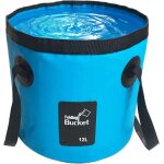 Foldable bucket 12l and 20l portable multifunctional foldable washing basin water container for fishing ...