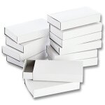 Folia 2407 lot de 12 grandes boites d allumettes vierges blanc