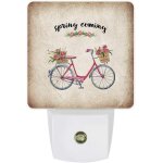 - fond vintage de vélo en fleurs de printemps, veilleuses intelligentes de forme carrée pour chambre ... - fond vintage de vélo en fleurs de printemps, veilleuses intelligentes de forme carrée pour chambre ...