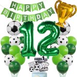 Football ballon 12e anniversaire vert hélium ballon 12e anniversaire garçon décoration de gâteau football ... Football ballon 12e anniversaire vert hélium ballon 12e anniversaire garçon décoration de gâteau football ...