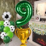 Football ballon 9ème anniversaire ballon hélium vert 9ème anniversaire garçon décoration de gâteau football ... Football ballon 9ème anniversaire ballon hélium vert 9ème anniversaire garçon décoration de gâteau football ...