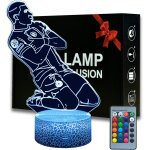 Football veilleuse pour enfants, lampe de football dimmable 16 couleurs avec tlcommande, cadeaux pour ...