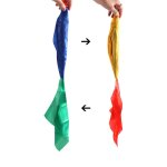 Foulard magique color 4 foulards en soie changeant de couleur pour la magie de rue, la maison, l'cole, ...