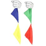 Foulard en soie a couleur changeante, tour de magie, accessoire de blague, 64cm