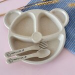 Fourchette a 3 compartiments, assiettes divises, vaisselle durable pour bb, vaisselle de table pour ...