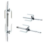 Fourchette a rtir en acier inoxydable, ensemble de barbecue de pique - nique, brochette a viande, rtissoire, ...