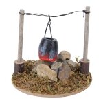Fourneau a main miniature pour maison de poupe, echelle 1 / 12, pour dcoration de jardin artisanal, ...