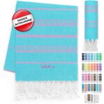 Fouta premium - 100% coton biologique - prlav, durable, absorbant & schage rapide - plage, bain, douche, ...
