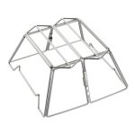 Foyer pliable en pour camping en plein air, support de feu en d'acier effondr� pour le chauffage du jardin ...