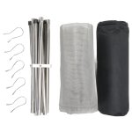 Foyer portatif en maille, support en acier inoxydable, grille de barbecue pliable pour le camping en ... Foyer portatif en maille, support en acier inoxydable, grille de barbecue pliable pour le camping en ...