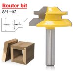 Fraise a bois en carbure a tige de 8mm, outil d'intérieur et d'extérieur a 45 degrés Fraise a bois en carbure a tige de 8mm, outil d'intérieur et d'extérieur a 45 degrés