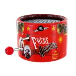 Frre jacques (traditionnel) - bote a musique a manivelle ronde en carton avec mcanisme musical de ...