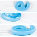 Frozen bougies flocon anniversaire 8, blanches et bleu de neige paillettes bougie chiffre, bougie d'anniversai ...