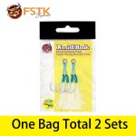 Fstk - hameçon de pêche en mer a double crochet, gabarit en métal, lueur, aide a la plume, acier a haute ... Fstk - hameçon de pêche en mer a double crochet, gabarit en métal, lueur, aide a la plume, acier a haute ...
