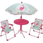 Fun house 713088 flamant rose salon de jardin avec une table. 2 chaises pliables et un parasol pour enfant ... Fun house 713088 flamant rose salon de jardin avec une table. 2 chaises pliables et un parasol pour enfant ...