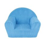 Fun house fauteuil club cotele bleu en mousse pour enfant