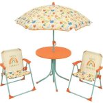 Fun house fruity's salon de jardin - 1 table h. 46 x �46 cm, 2 chaises h. 53xl. 38, 5xp. 37, 5 cm et ...