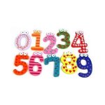 Funky fun color� magn�tique chiffres en bois r�frig�rateur aimants enfants jouets educatifs