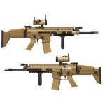 Fusil de tireur embusqu a emulation fn scar 98 cm 1:1, carte en papier 3d, ensemble de construction ...