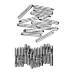 F�t de fl�chettes professionnel de remplacement, 16 / 17 grammes, 24 pi�ces, tiges de fl�chettes, ensemble ...