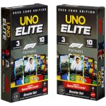 Mattel games - pack de 2 coffrets boosters uno elite formule 1 edition standard