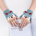 Gants cerf de dessin anim� pour enfants, 1 paire, a clapet, sans doigts, pour b�b�s filles et gar�ons ...