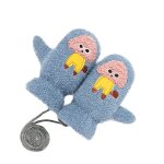Gants chauds d'hiver pour bbs, epais et doux, en peluche, dessin anim, pingouin, ours, couleur unie, ...