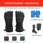 Gants chauffants electriques pour ski d'hiver, 1 paire, pour moto, anti - froid, pour cyclisme, thermiques, ...