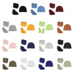 Gants en coton pour nouveau - n, 1 ensemble, couvre - pieds, couche unique, pour bbs filles et garons, ...