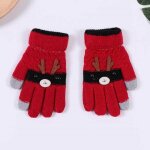 Gants d'hiver chauds pour enfants de 3 a 8 ans, pour b�b�s gar�ons et filles, tricot de wapiti de no�l ...
