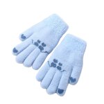 Gants d'hiver en polaire pour enfants, mitaines de ski chaudes, tricot�es avec des ours de dessin anim�, ...