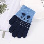 Gants d'hiver en velours epais pour enfants, pour garons et filles, mignons, tricots avec des animaux ...