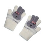 Gants de lapin mignons pour bbs filles et garons, imitation cachemire, mitaines pour les doigts, chauds, ...