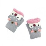 Gants mignons r�sistants a l'usure pour enfants, dessin anim� de renne, r�sistants au froid, demi - doigts, ...