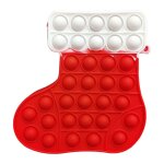 Gants de no�l en forme de p�re no�l, jeu de bulles, son, silicone, fossettes, fidget, jouets, couleur ...