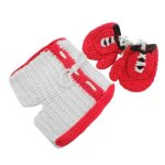 Gants de pantalon en laine crochet a la main pour nouveau - n, accessoires de photographie pour bbs, ...