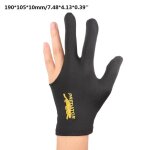 Gants de queue de billard a trois doigts, 2 pices, tissus lycra, broderie main gauche, piscine ouverte, ...
