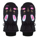 Gants de ski avec oreilles de lapin pour enfants, 1 paire, pour b�b�s gar�ons et filles, mitaines de ...