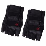 Gants de sport en cuir pu, 16. 5x11cm, pro, levage de poids, exercice, fitness, avec fermeture de poignet ...