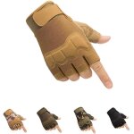 (l)gants tactiques sans doigts , jaune , gants militaires de plein air lgers, respirants et protecteurs ...