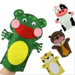 Gants en tissu non tiss� pour enfants, 1 pi�ce, fait a la main, dessins anim�s d'animaux, jouets artisanaux ...