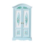 Garde - robe a 2 portes en bois 1 / 12, maison de poup�e, sc�ne de vie, mod�le miniature, simulation ...