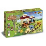 Gare et train maximilian families 68 pieces - briques, 3 figurines - jeu construction pour duplo - des ...
