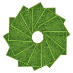 Gazon artificiel de jardin 6x6 pouces, gazon artificiel f�erique r�aliste, ornement miniature, pour maison ...