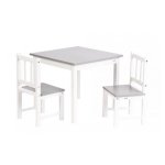 Geuther meubles d activite en hevea 2 chaises et une table couleur blanc
