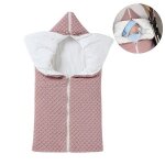 Gigoteuse bb 0 - 12 mois, tricot coton, fermeture eclair, chaude, ajustable, 79 x 38 cm, rose / gris ...