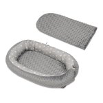 Gigoteuse cocon toiles blanches sur fond gris gris